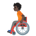 🧑🏿‍🦽 person in manual wheelchair: dark skin tone display on Google